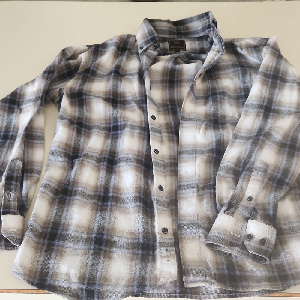Plaid Button-Up Shirt